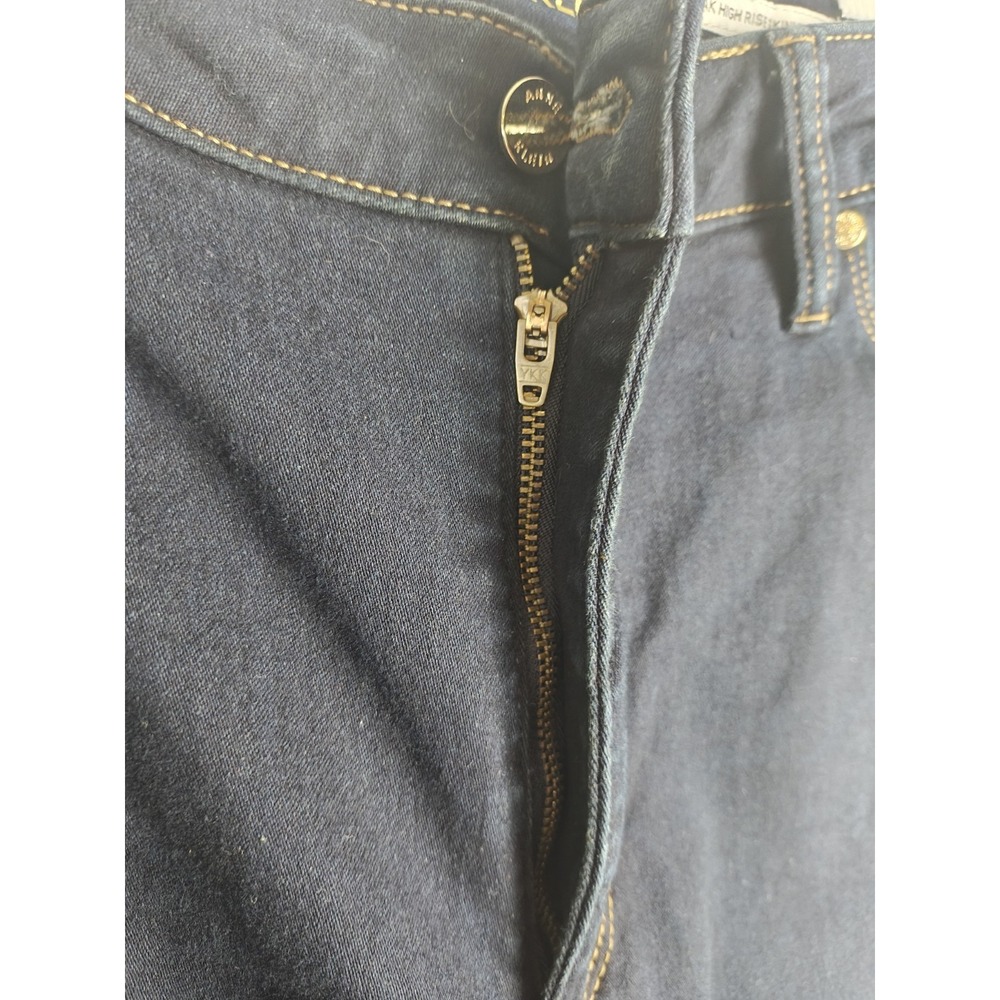 Anne Klein 18W High Rise Skinny Ankle Jeans Dark Indigo Stretch Denim Plus Size - Picture 6 of 13